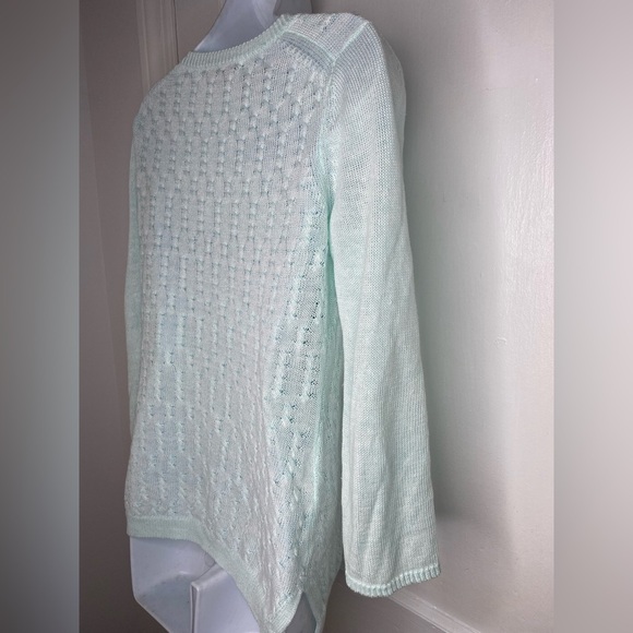 Tommy Bahama Light Mint Green/Blue Sweater. Pictured AS IS - Picture 6 of 7
